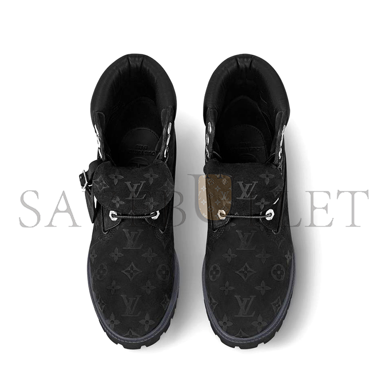 LOUIS VUITTON X TIMBERLAND 6″ ANKLE BOOT BLACK MONOGRAM 1AD73H
